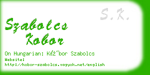 szabolcs kobor business card